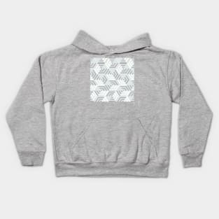 Retro Gray Hexagons Kids Hoodie